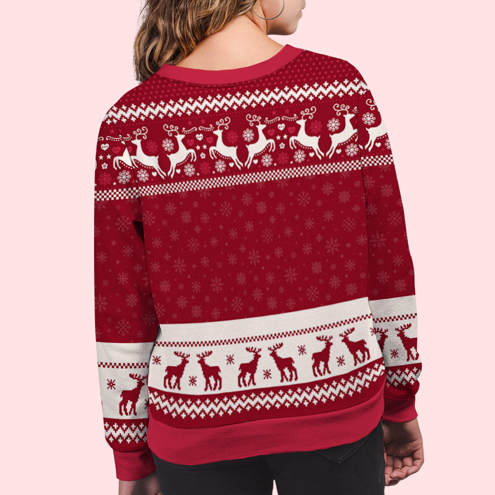 Pawlidays With Pets 2 - Exclusive Personalized Custom All-Over-Print Unisex 8.8 oz Sweatshirt for Pet Lovers