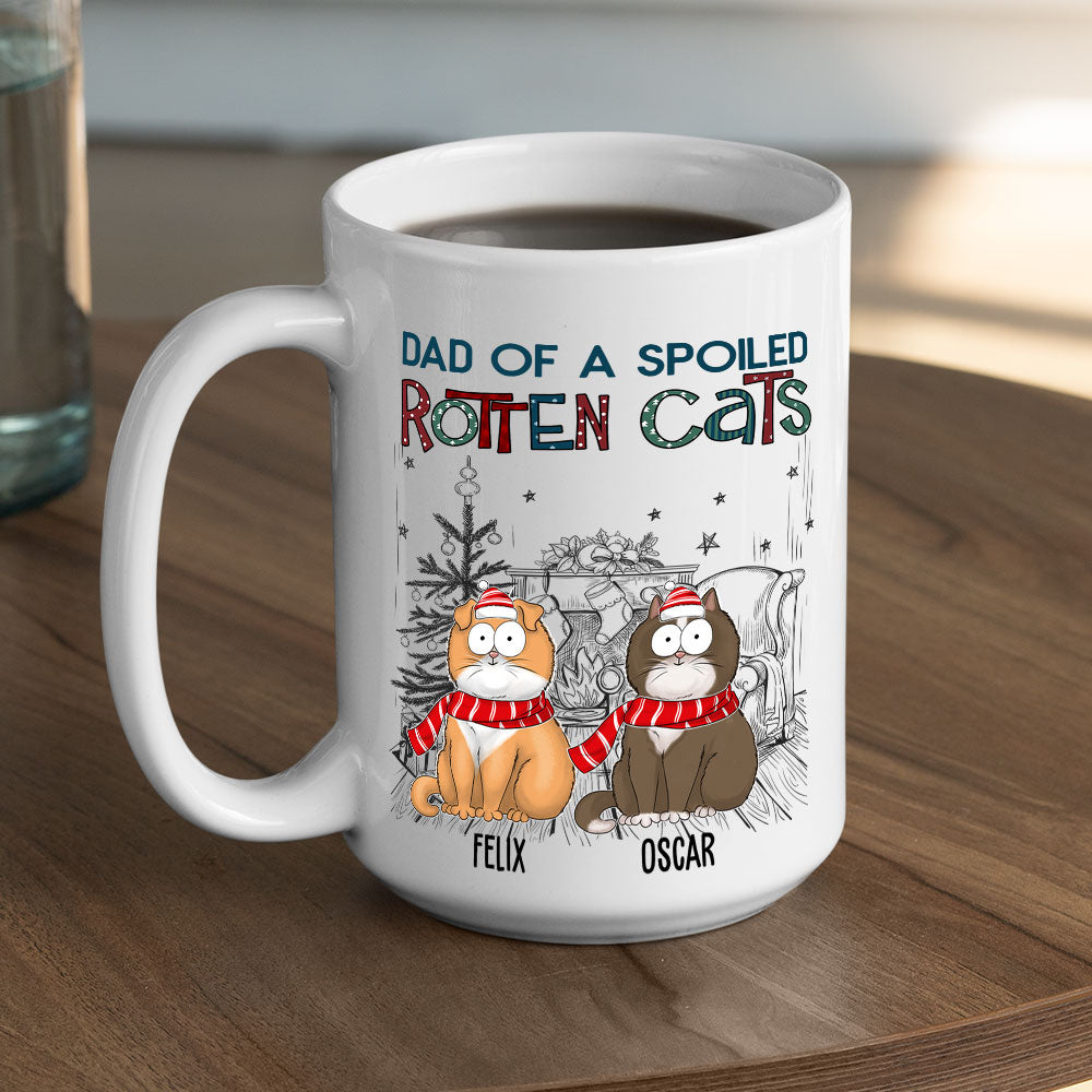 Dad Of A Spoiled Rotten Dog - Personalized Custom 11oz/15oz Coffee Mug