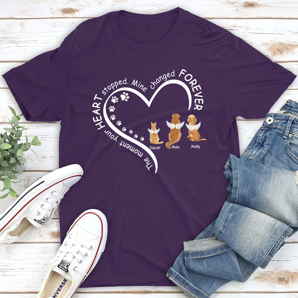 Mine Changed Forever - Personalized Custom Unisex 5.3 oz T-shirt for Pet Lovers