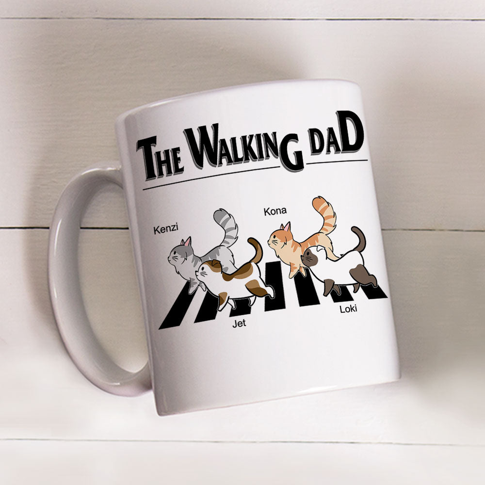 The Walking Cat - Exclusive Personalized Custom Coffee Mug for Pet Lovers