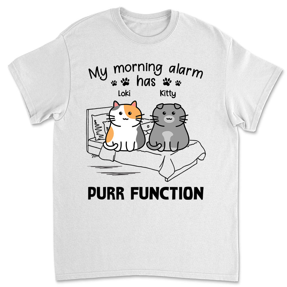 My Morning Alarm - Personalized Custom Unisex 5.3 oz T-shirt for Pet Lovers