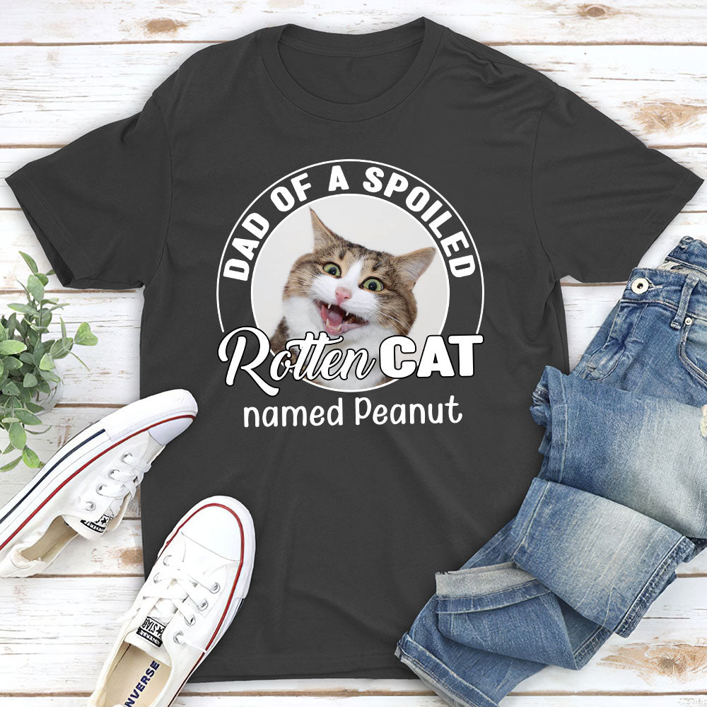 Spoiled Rotten Cats Personalized Custom Unisex Photo T-shirt - Ideal Gift for Pet Lovers