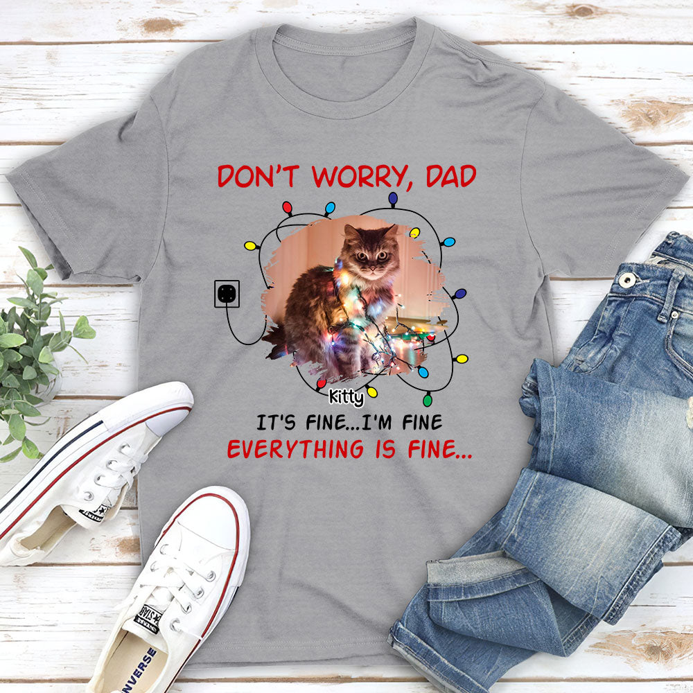 Everything Is Fine Personalized Custom Unisex Photo T-shirt - Ideal Gift for Pet Lovers