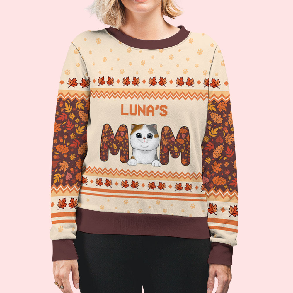 Best Dog & Cat Mom - Personalized Custom All-Over-Print Polyester Blend Unisex 8.8 oz Sweatshirt