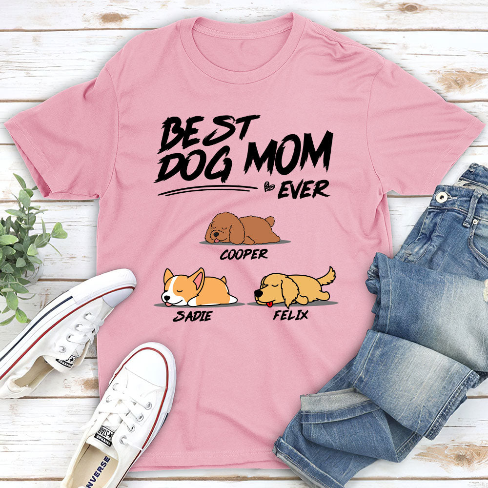 My Best Dog Dad Is - Personalized Custom Unisex 5.3 oz T-shirt for Pet Lovers
