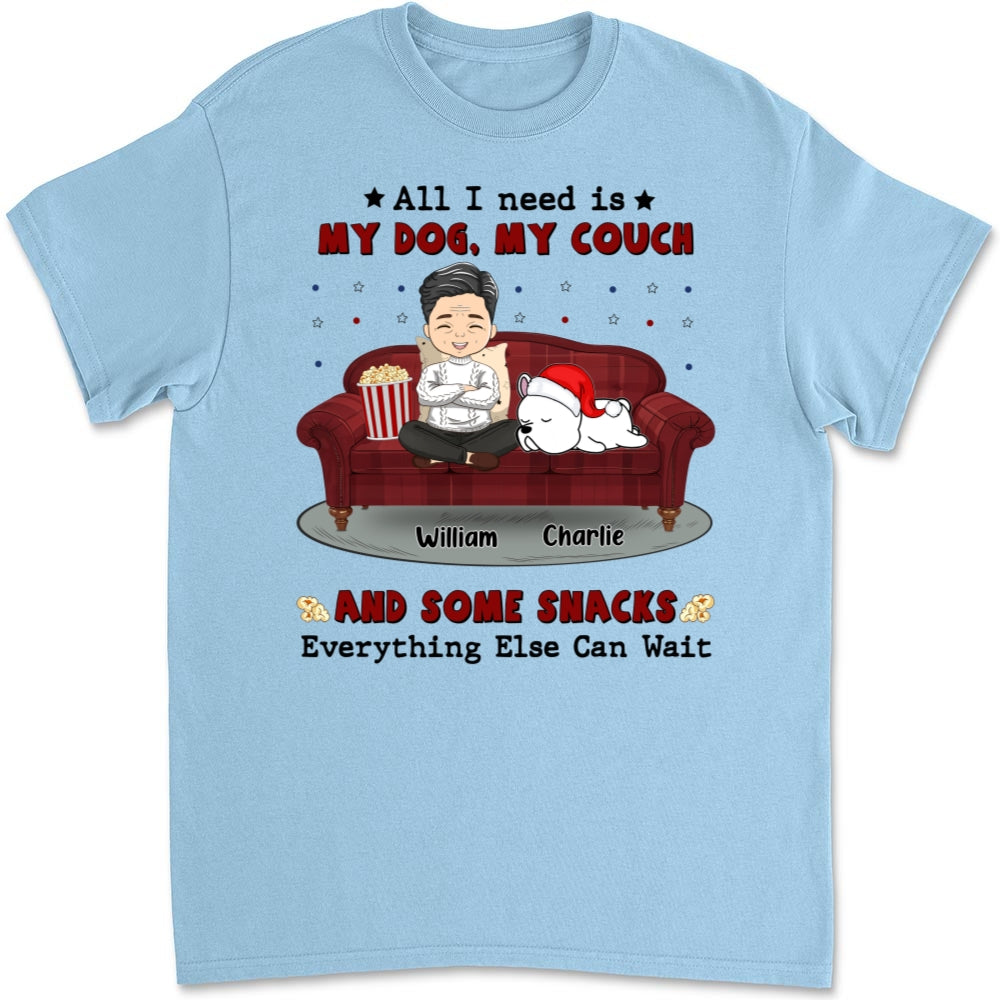 Everything Else Can Wait - Personalized Custom Unisex 5.3 oz T-Shirt for Pet Lovers