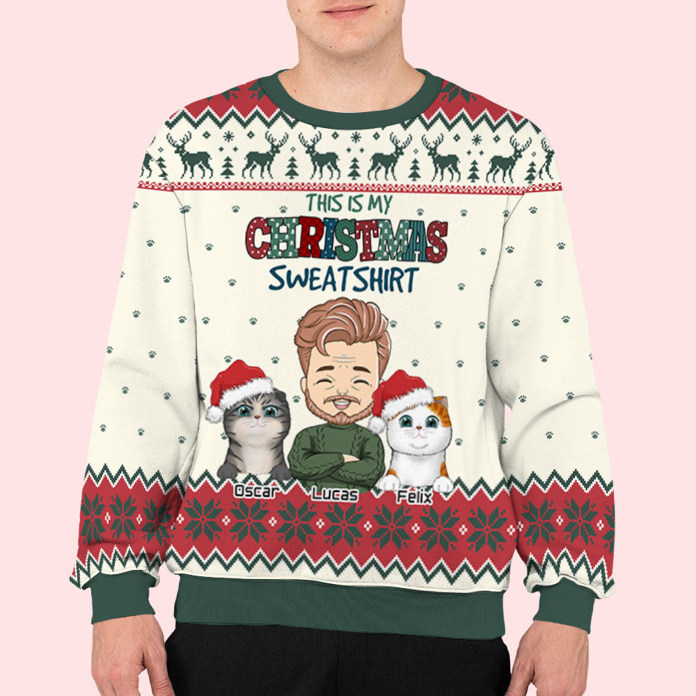 Personalized Custom All-Over-Print My Christmas Sweatshirt - Ideal Gift for Pet Lovers