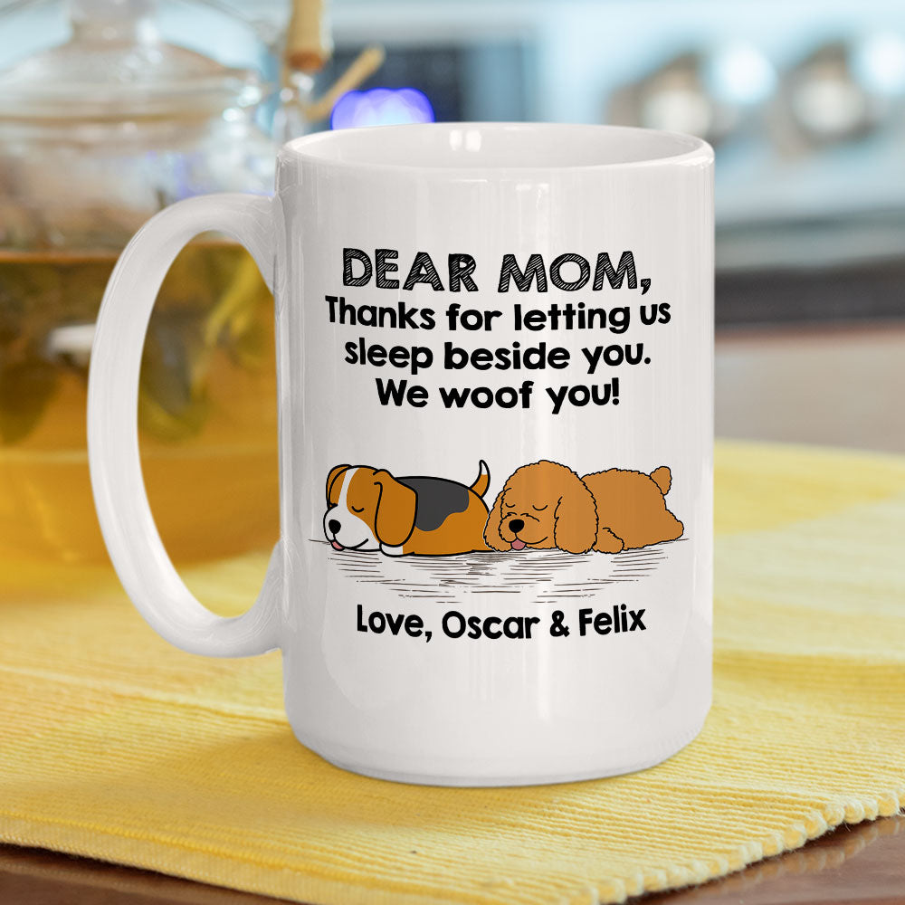 Sleep Beside Dog 2 - Premium Personalized Custom Coffee Mug for Pet Lovers