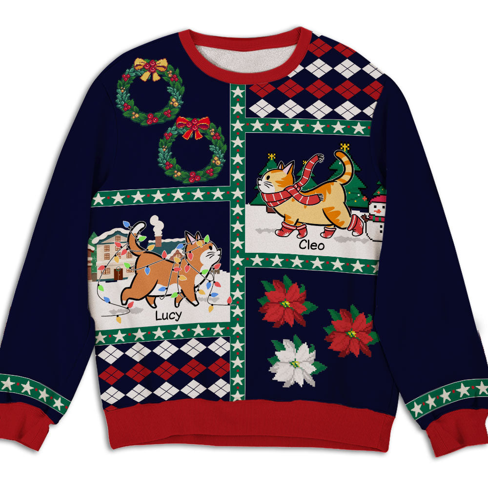 Cat Servant Patchwork - Exclusive Personalized Custom All-Over-Print Unisex Sweatshirt for Pet Lovers