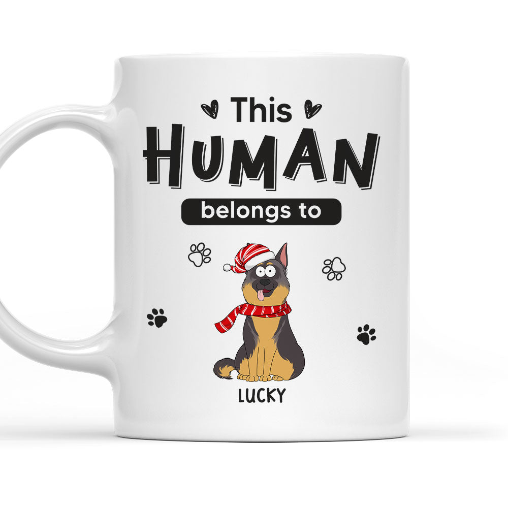 Belongs To Pets Christmas - Customizable Personalized Coffee Mug for Pet Lovers