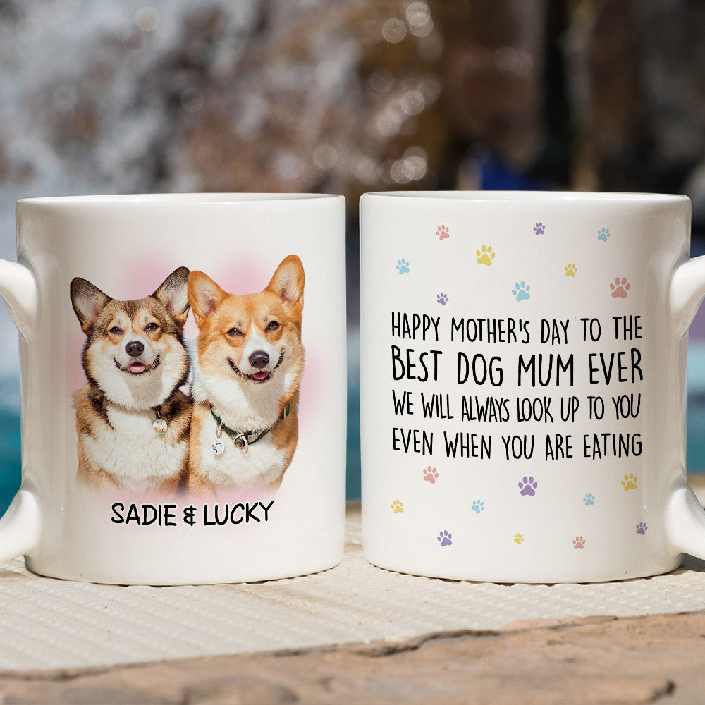 Even When Eating - Customizable Personalized Coffee Mug for Pet Lovers
