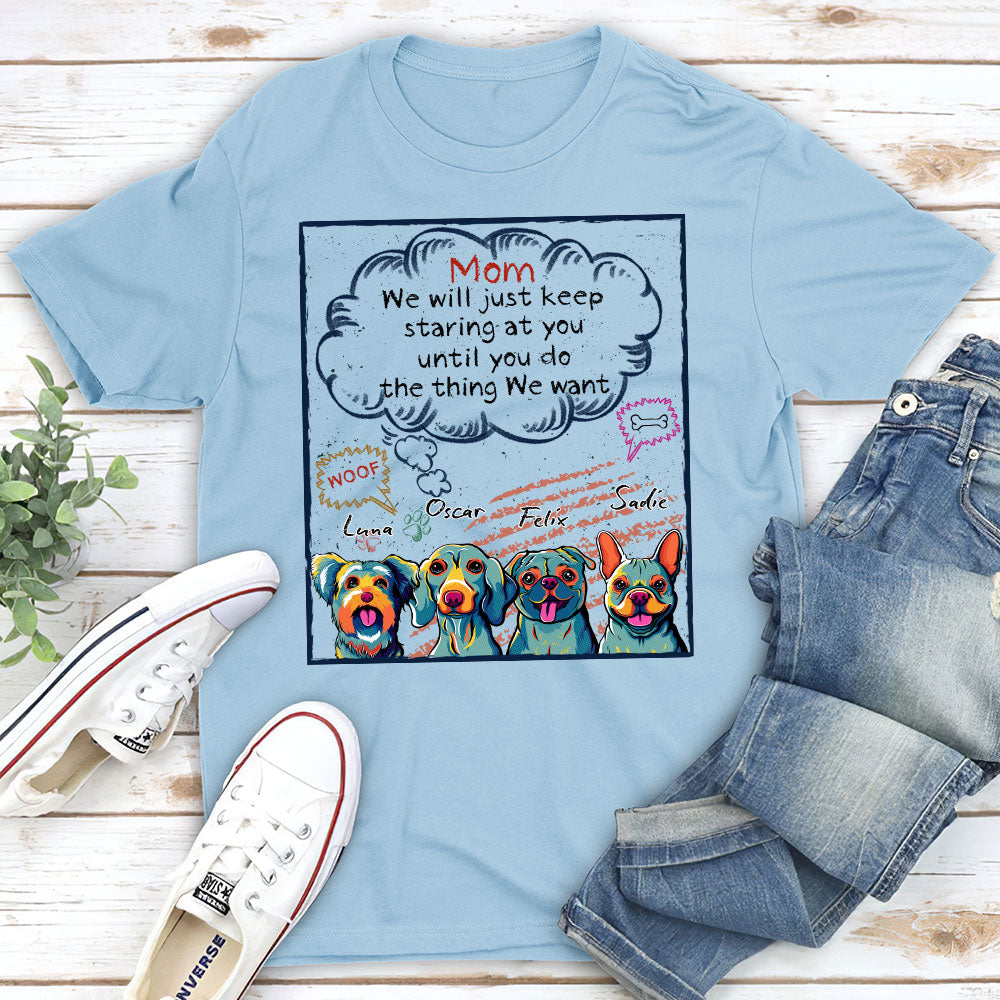 Eye-Catching Personalized Custom Unisex 'Keep Staring Until You Do' T-shirt