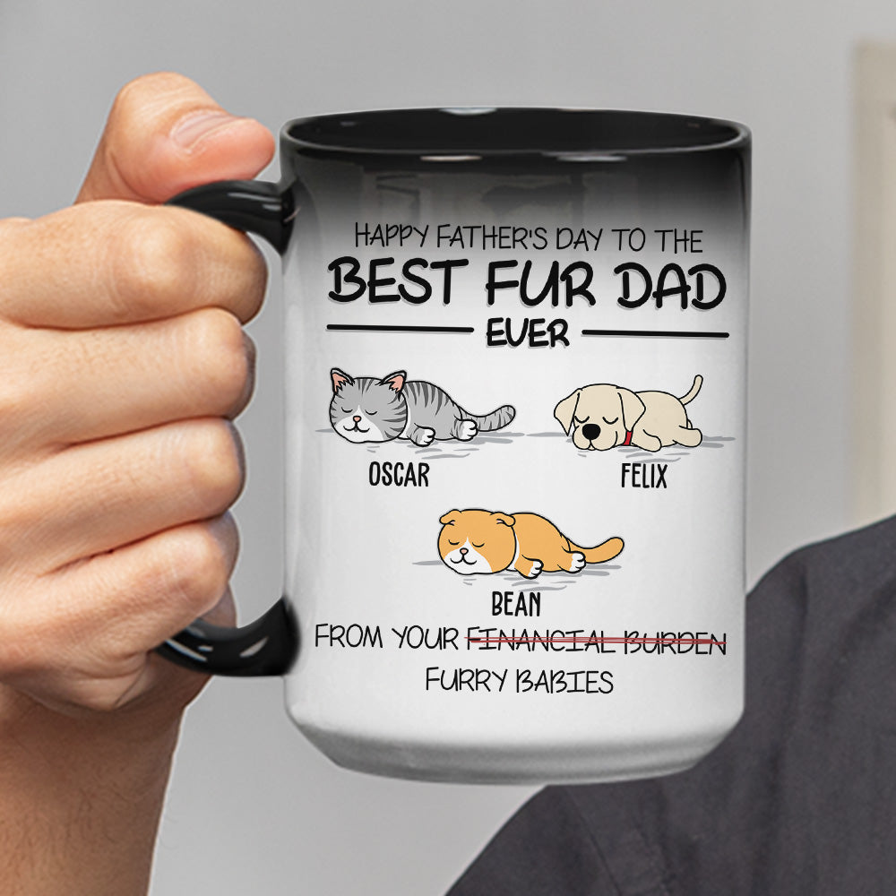 Happy Mother's Day To The Best Fur Mom Ever - Personalized 11oz/15oz Custom Color Changing Ceramic Coffee Mug