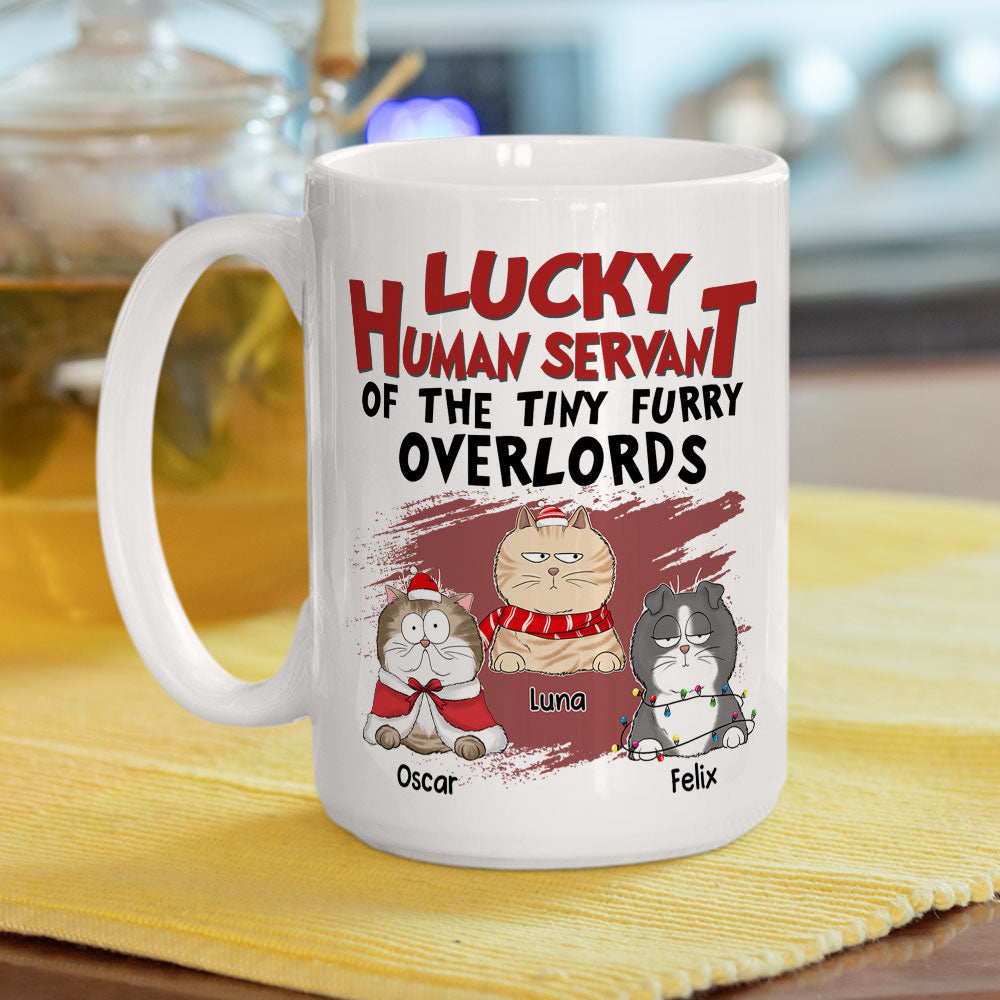 Lucky Human Servant - Exquisite Personalized Custom Coffee Mug for Pet Lovers