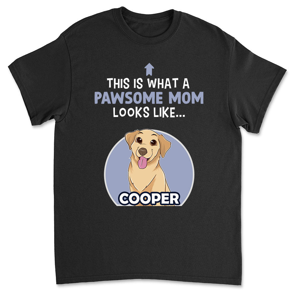 Pawsome Mom/Dad - Personalized Custom Unisex 5.3 oz T-shirt for Pet Lovers