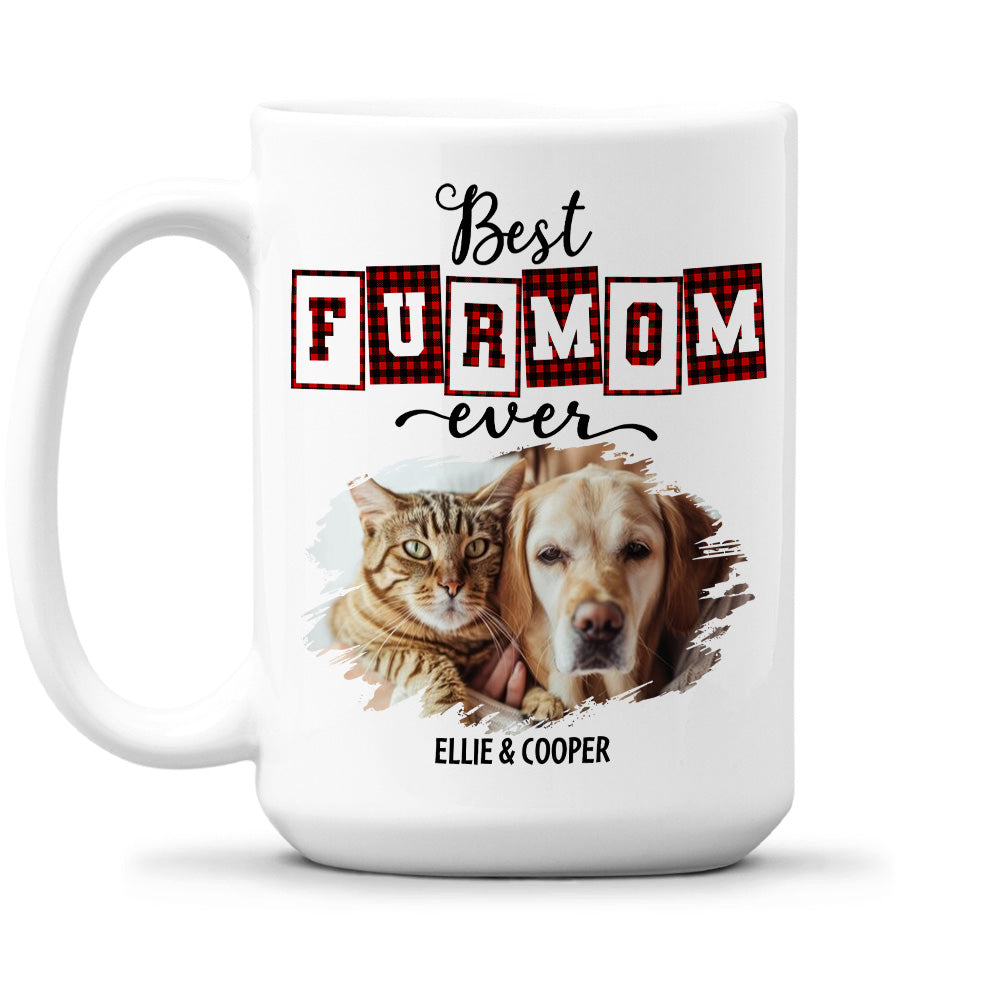 Best Fur Mom and Dad Of The Year Personalized Custom Photo Coffee Mug - 11oz & 15oz Options