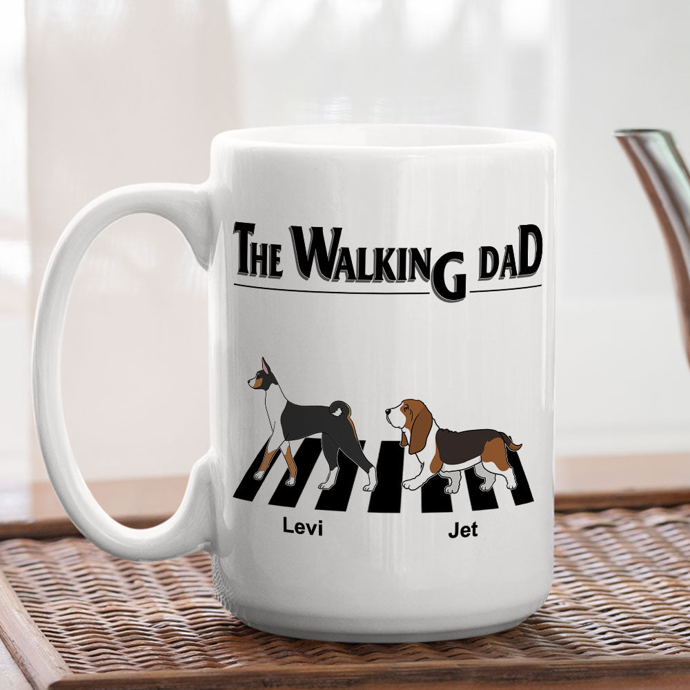 The Walking Dad 2 - Personalized Custom 11oz & 15oz Coffee Mug for Pet Lovers