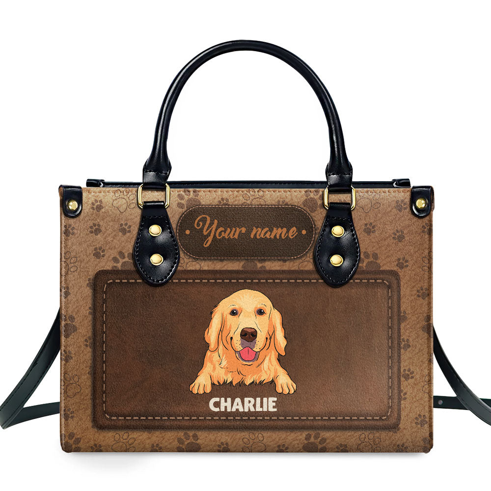 Personalized Paw Print Custom Leather Handbag - Ideal Gift for Special Occasions