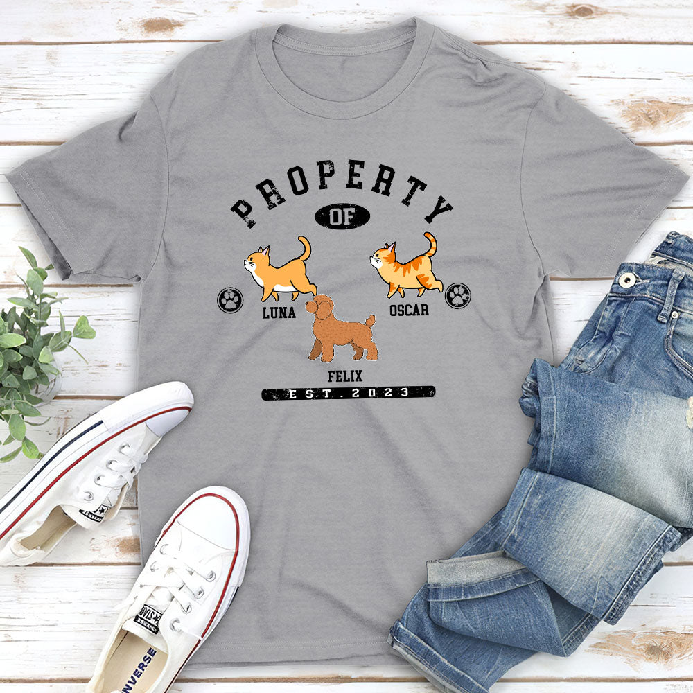 Pet Property - Personalized Custom Unisex 5.3 oz T-shirt for Pet Lovers