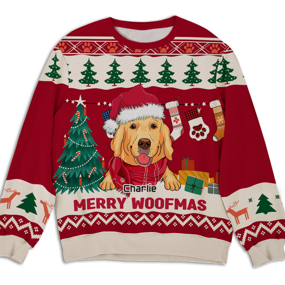 Pawlidays Winter - Exclusive Personalized Custom All-Over-Print Unisex Sweatshirt for Pet Lovers