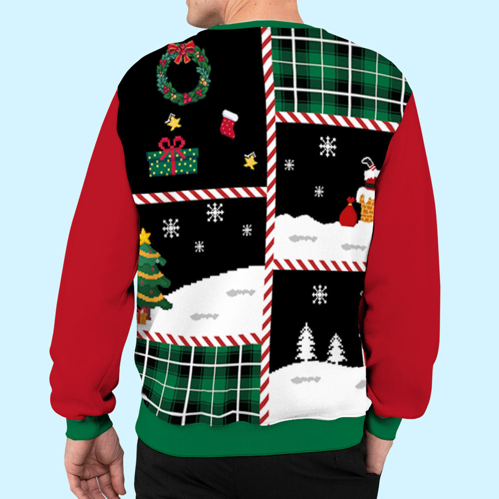 Unique Walking Cat Patchwork Personalized Custom All-Over-Print Unisex Sweatshirt