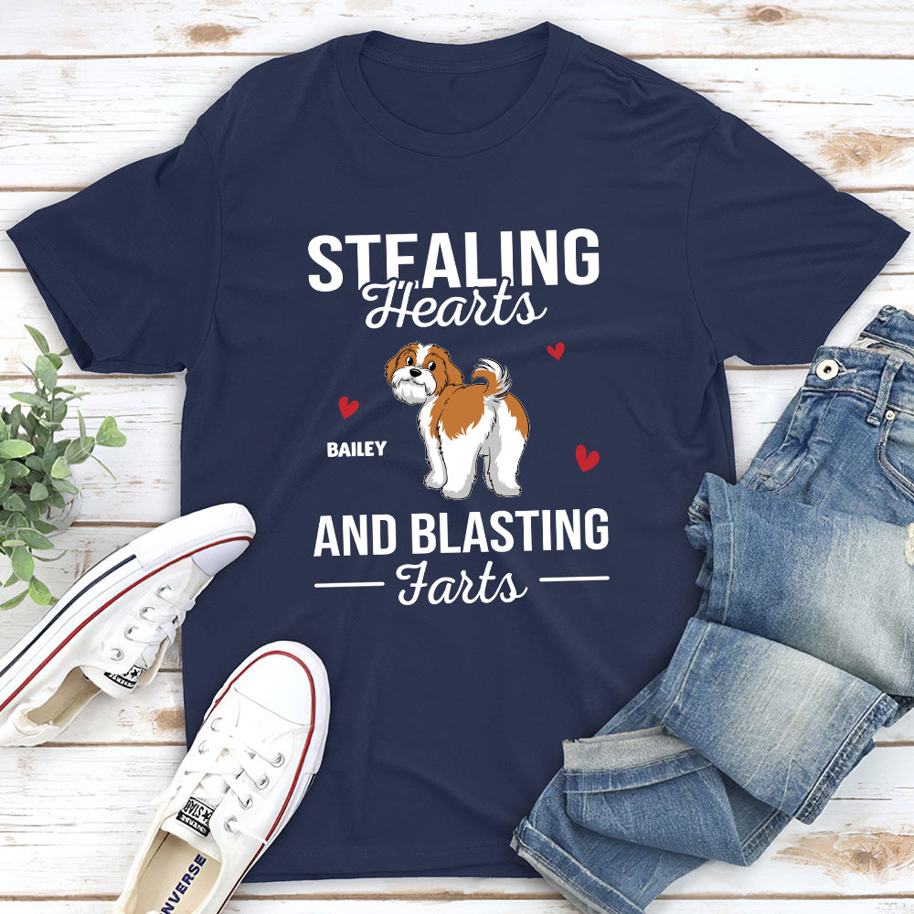 Stealing Hearts - Personalized Custom Unisex 5.3 oz T-shirt for Pet Lovers