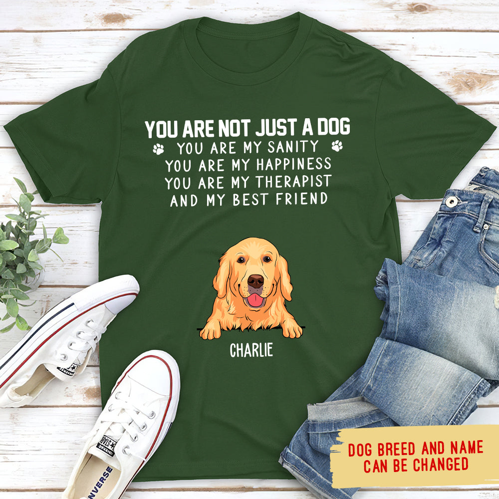 Not Just A Dog 2 - Personalized Custom Unisex Cotton Blend T-shirt for Pet Lovers