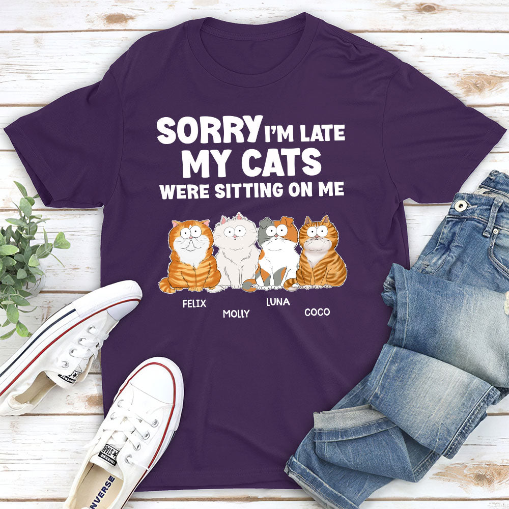 Sorry I'm Late - Personalized Custom Unisex 5.3 oz T-shirt for Pet Lovers