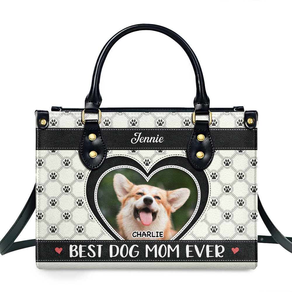 Best Fur Mom Ever - Exclusive Personalized Custom Leather Handbag for All Occasions