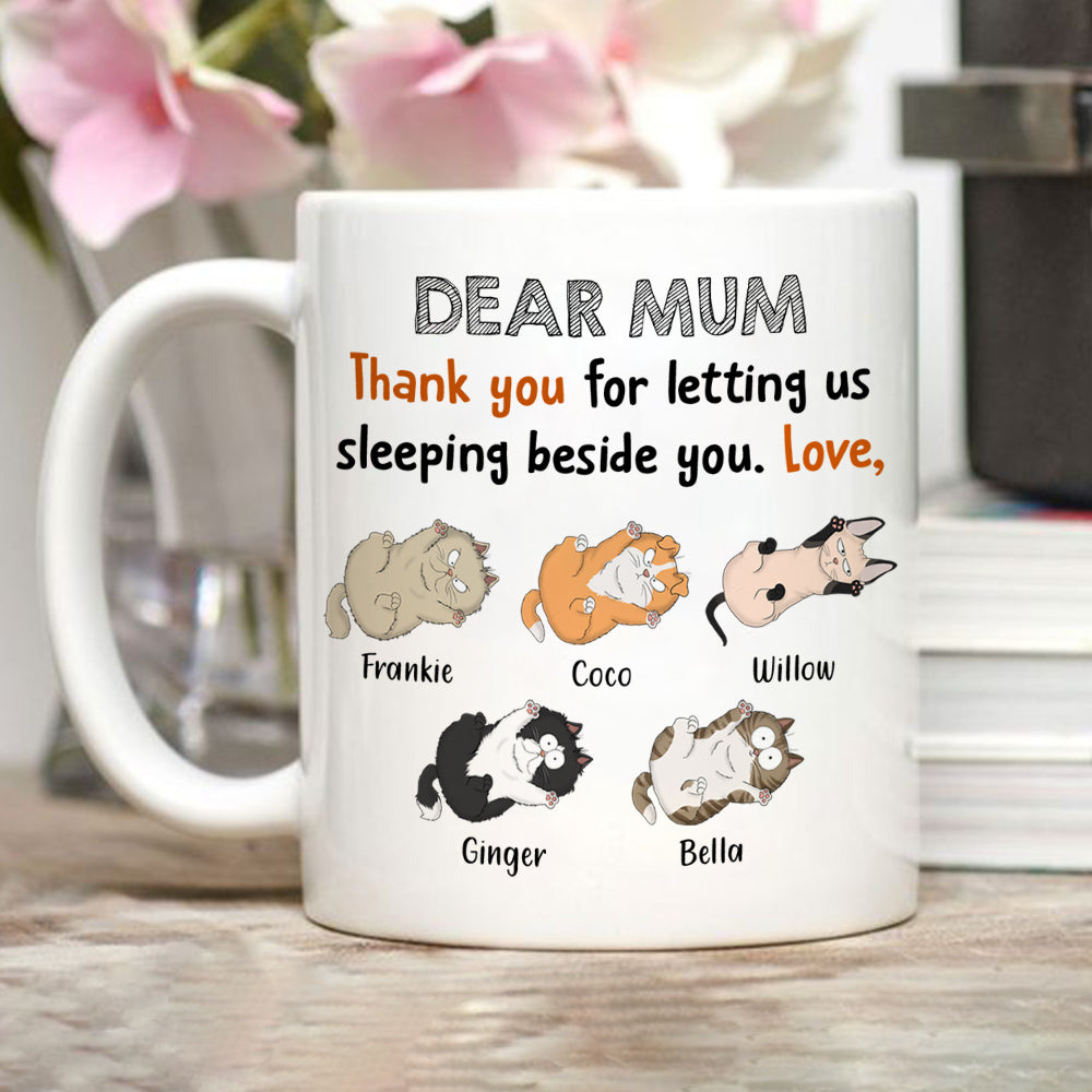 Personalized Custom 'Sleeping Beside You' Coffee Mug - Ideal Gift for Pet Lovers
