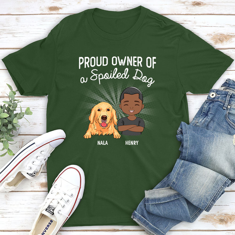 Proud Owner - Personalized Custom Unisex 5.3 oz T-shirt for Pet Lovers