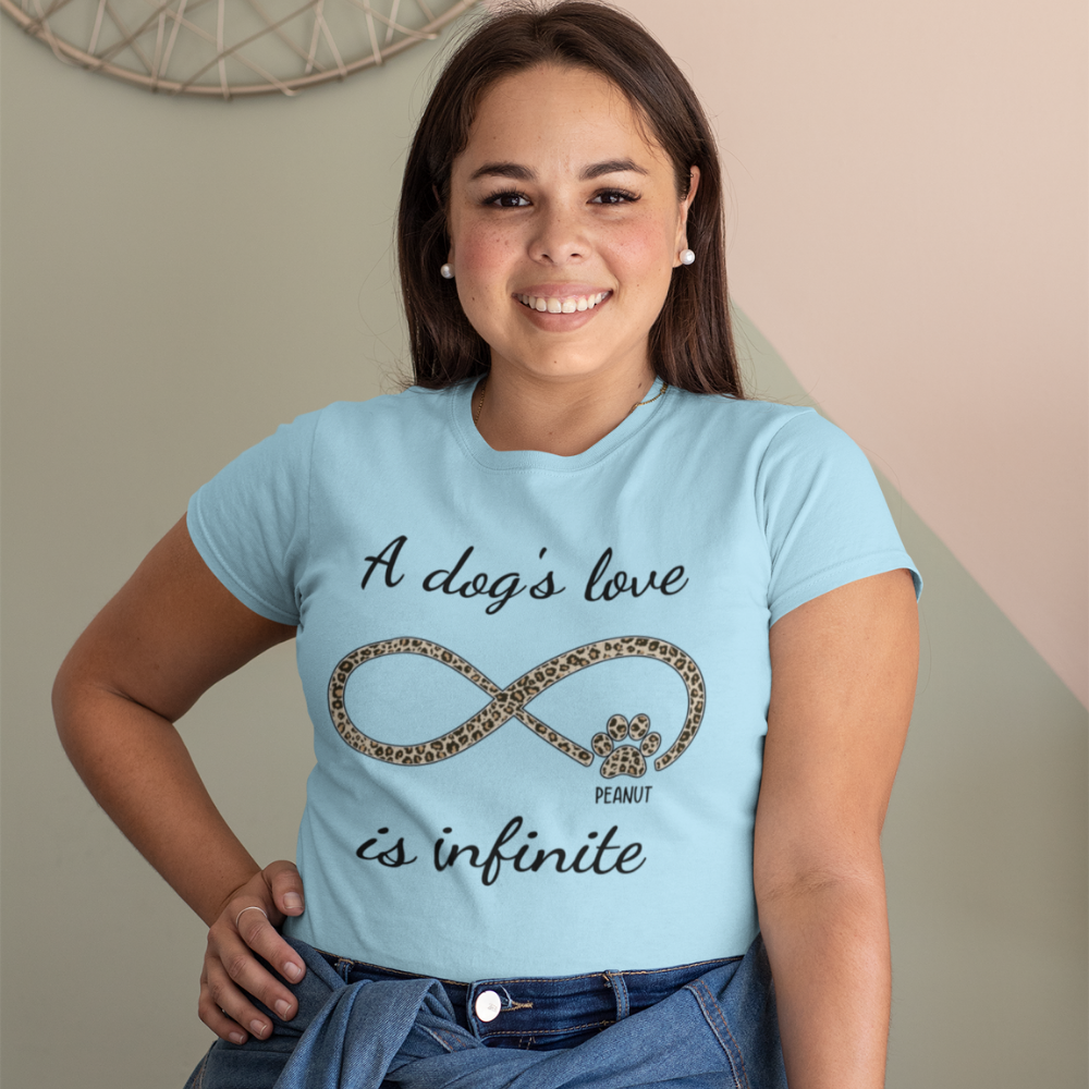 Infinite Love Pattern - Personalized Custom Unisex 5.3 oz T-shirt for Pet Lovers