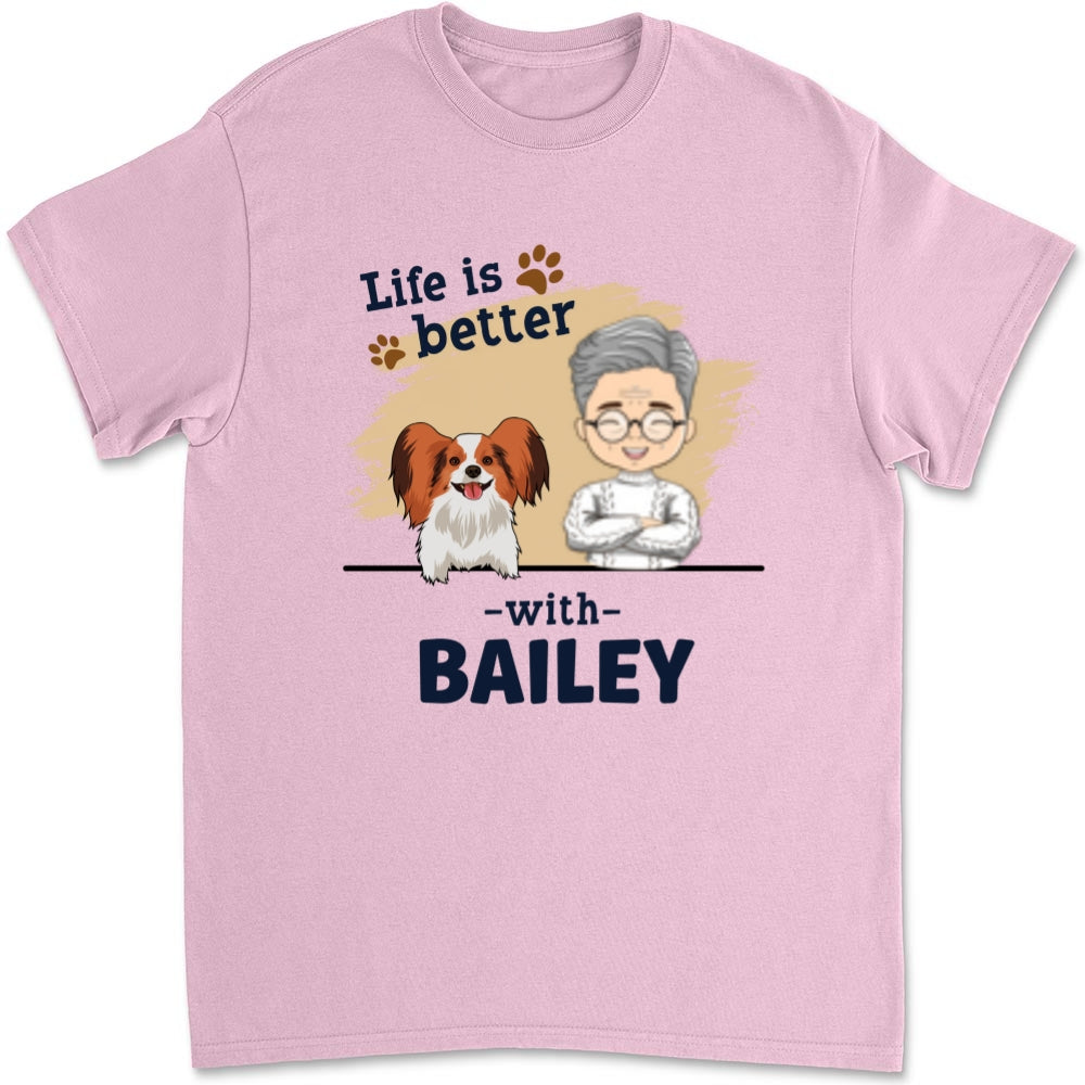 Exclusive Personalized Custom Unisex Better Dog Dad T-Shirt