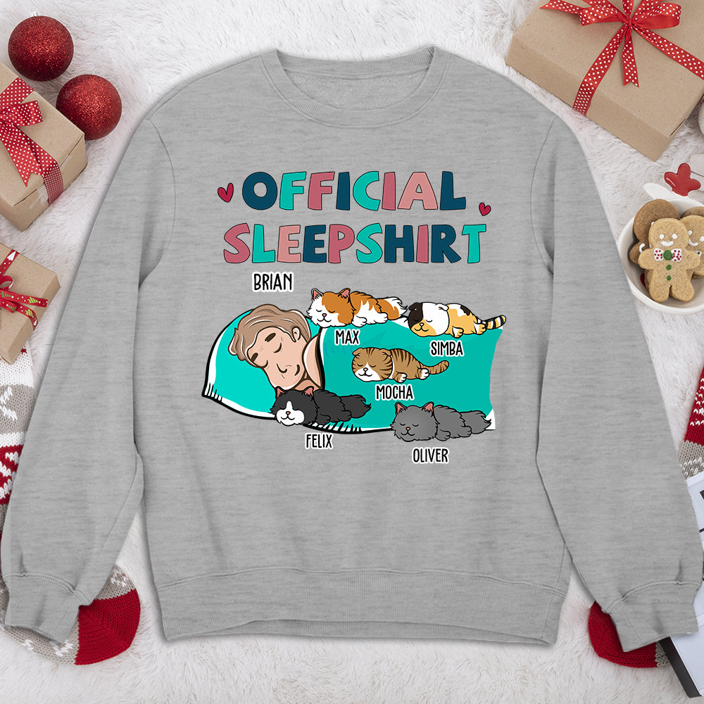 Customizable Cat Official Sleepshirt - Personalized Unisex 8.0 oz Sweatshirt