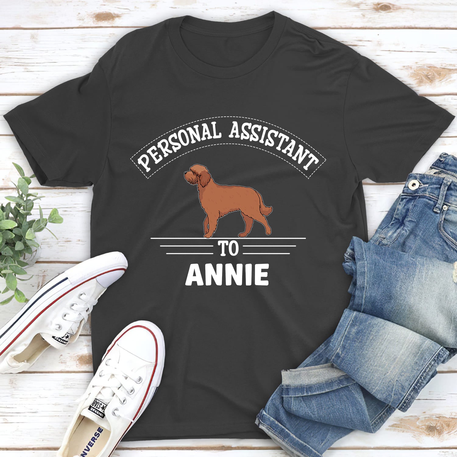 Personalized Custom Unisex 5.3 oz Personal Assistant Walking T-shirt