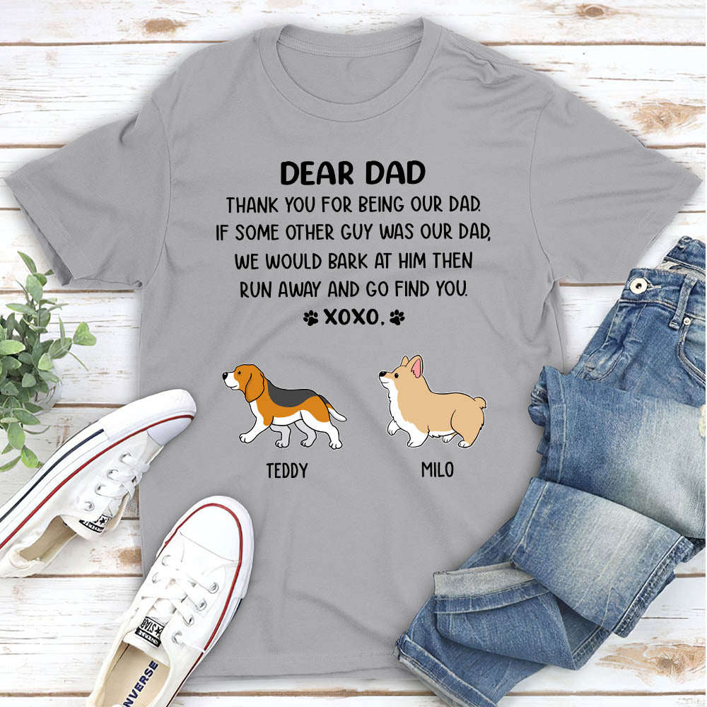 Dear Dad Xoxo - Personalized Custom Unisex 5.3 oz T-shirt for Pet Lovers