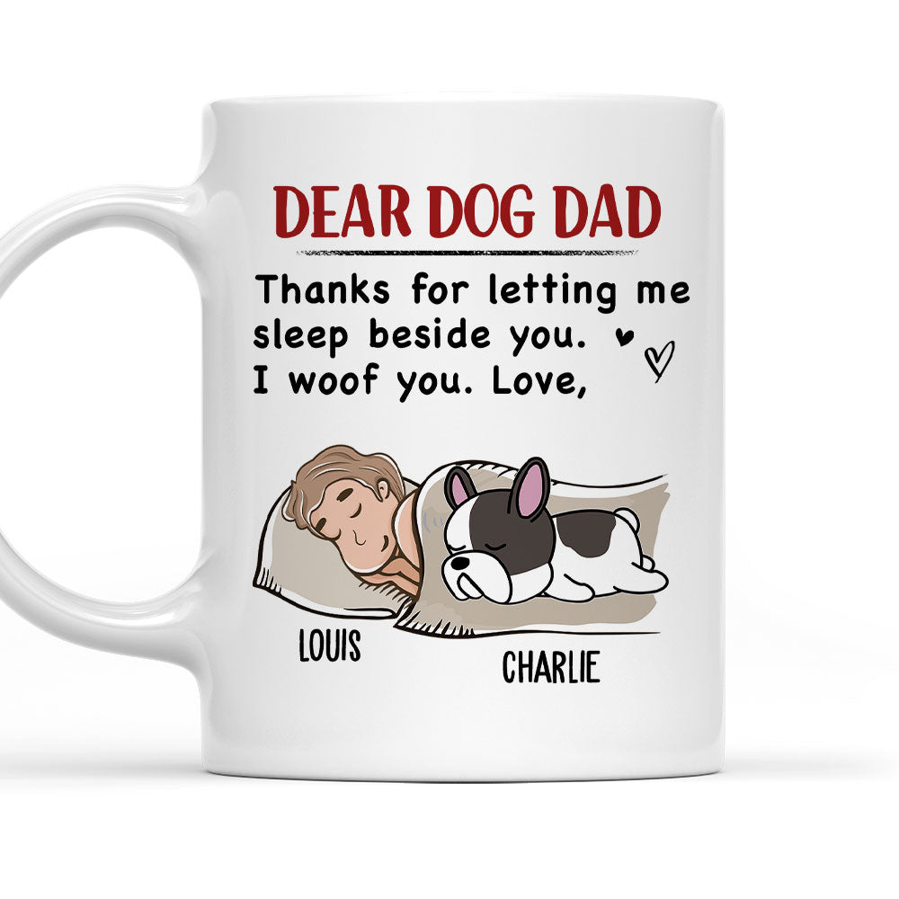 Sleep Beside You - Exquisite Personalized Custom Coffee Mug for Pet Lovers