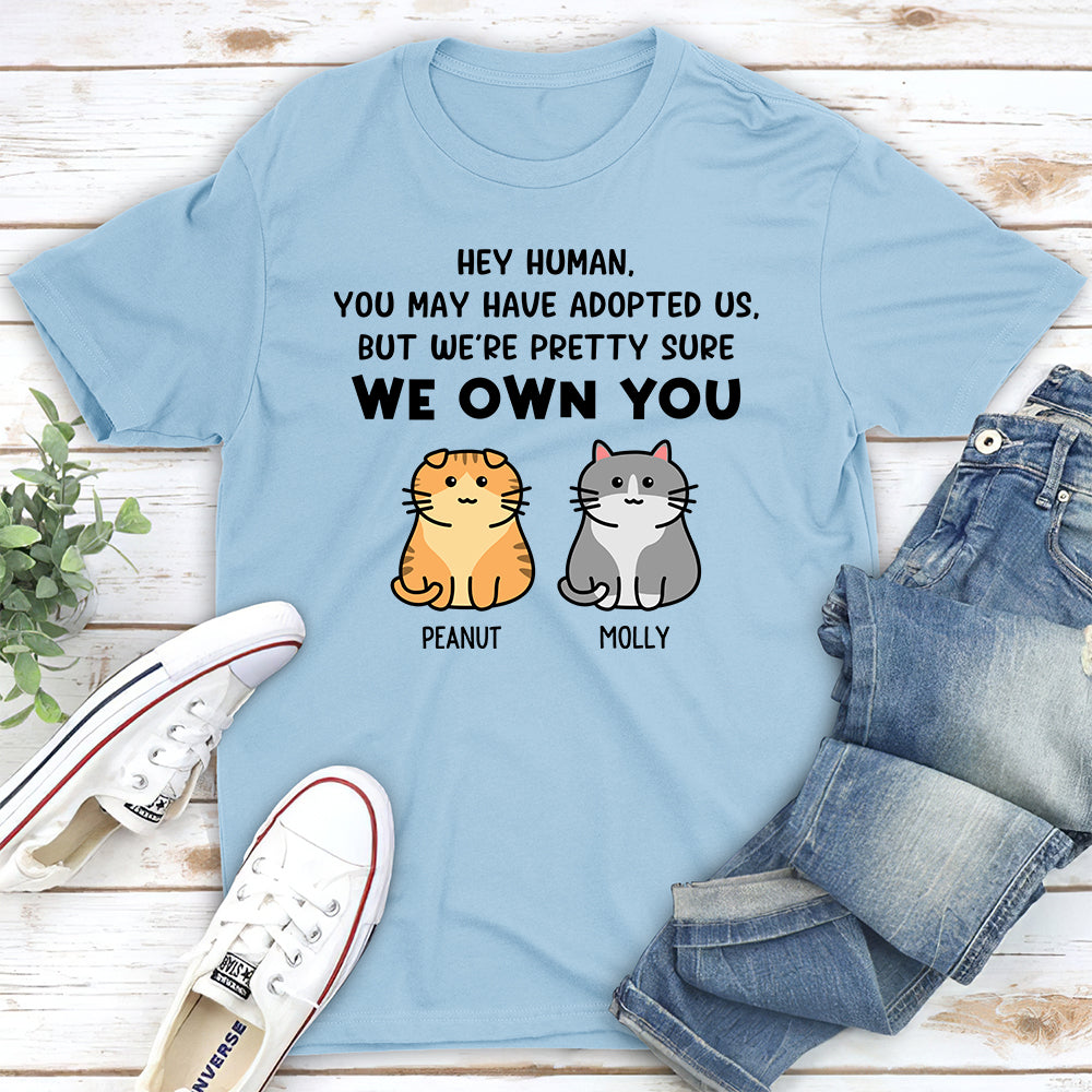 Pretty Sure I Own You - Personalized Custom Unisex 5.3 oz T-shirt for Pet Lovers