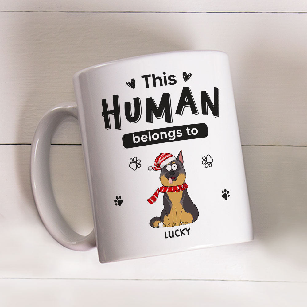 Belongs To Pets Christmas - Customizable Personalized Coffee Mug for Pet Lovers
