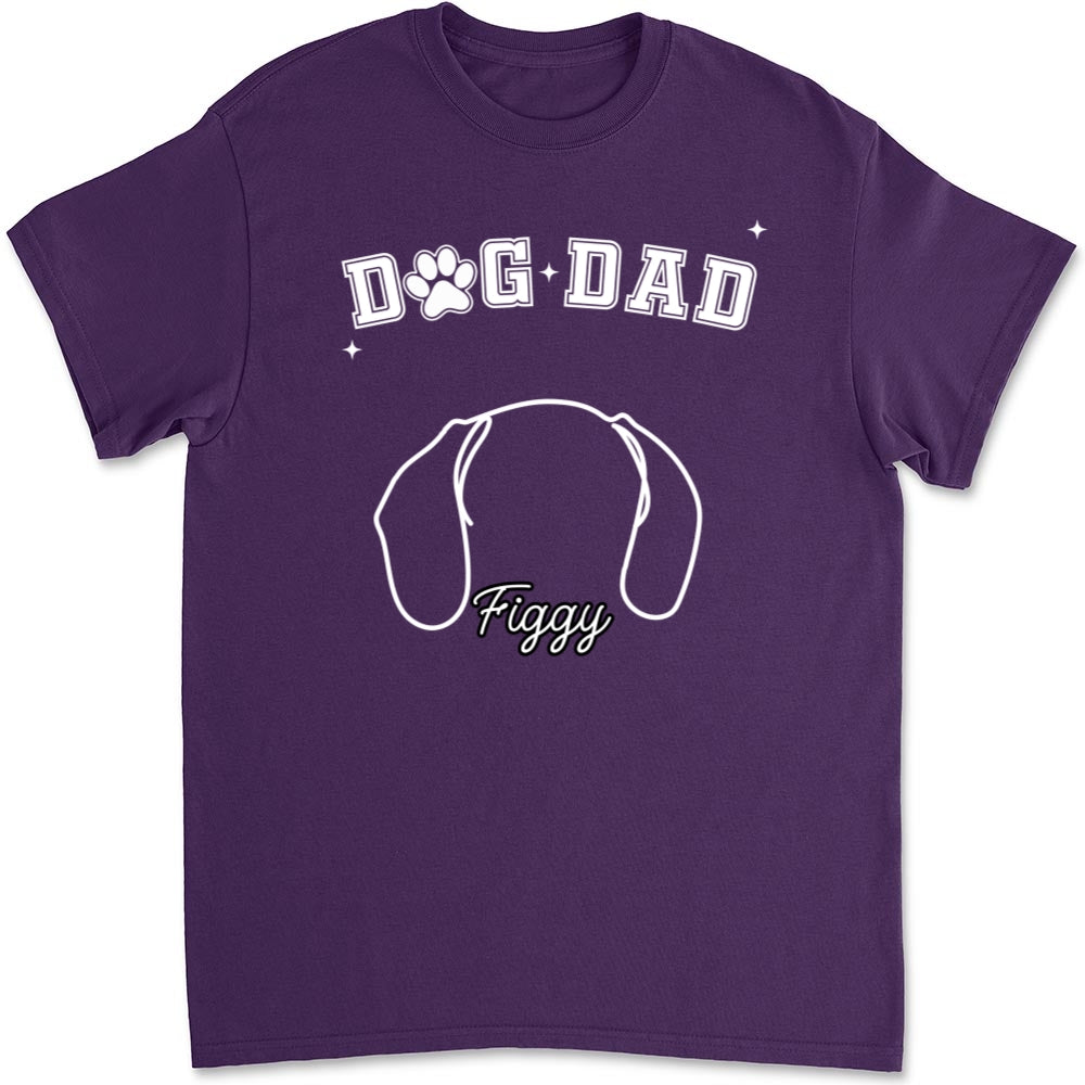 Dog Dad Mom Line - Customizable Personalized Unisex 5.3 oz T-shirt for Pet Lovers