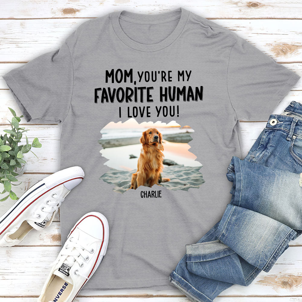 Favorite Human We Love - Personalized Custom Unisex 5.3 oz T-shirt for Pet Lovers