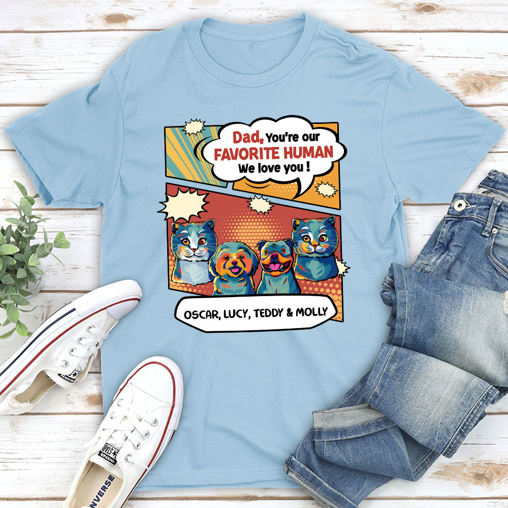 Eye - catching Pop Art Personalized Custom Unisex T - shirt for Pet Lovers