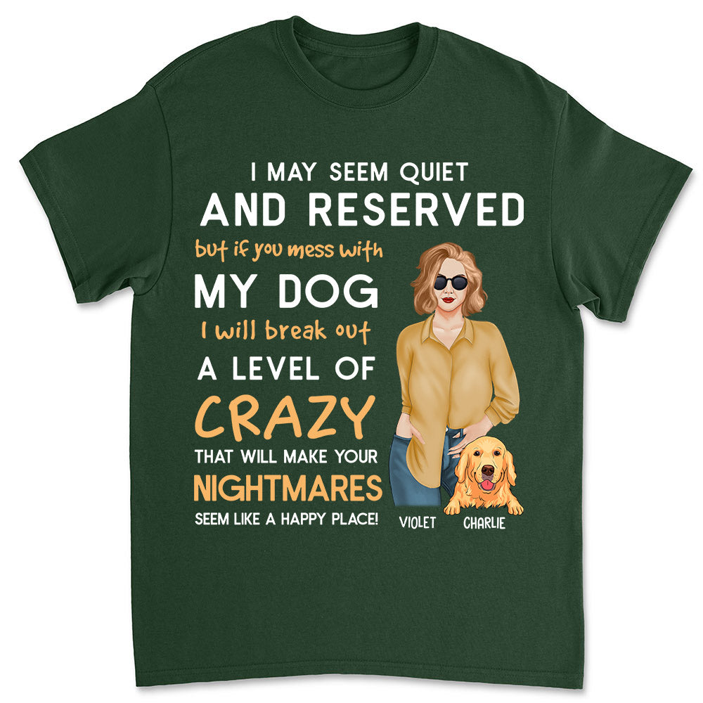 Quiet And Reserved - Customizable Unisex 5.3 oz Personalized T-shirt for Pet Lovers