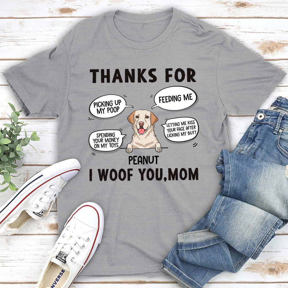 Thanks For Everything - Personalized Custom Unisex 5.3 oz T-shirt for Pet Lovers