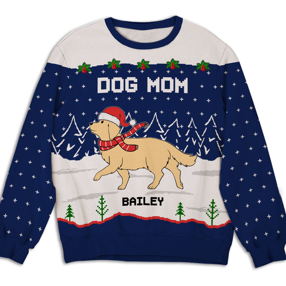 Personalized Custom All-Over-Print Dog and Cat in Snow Unisex Sweatshirt - Ideal Gift for Pet Lovers