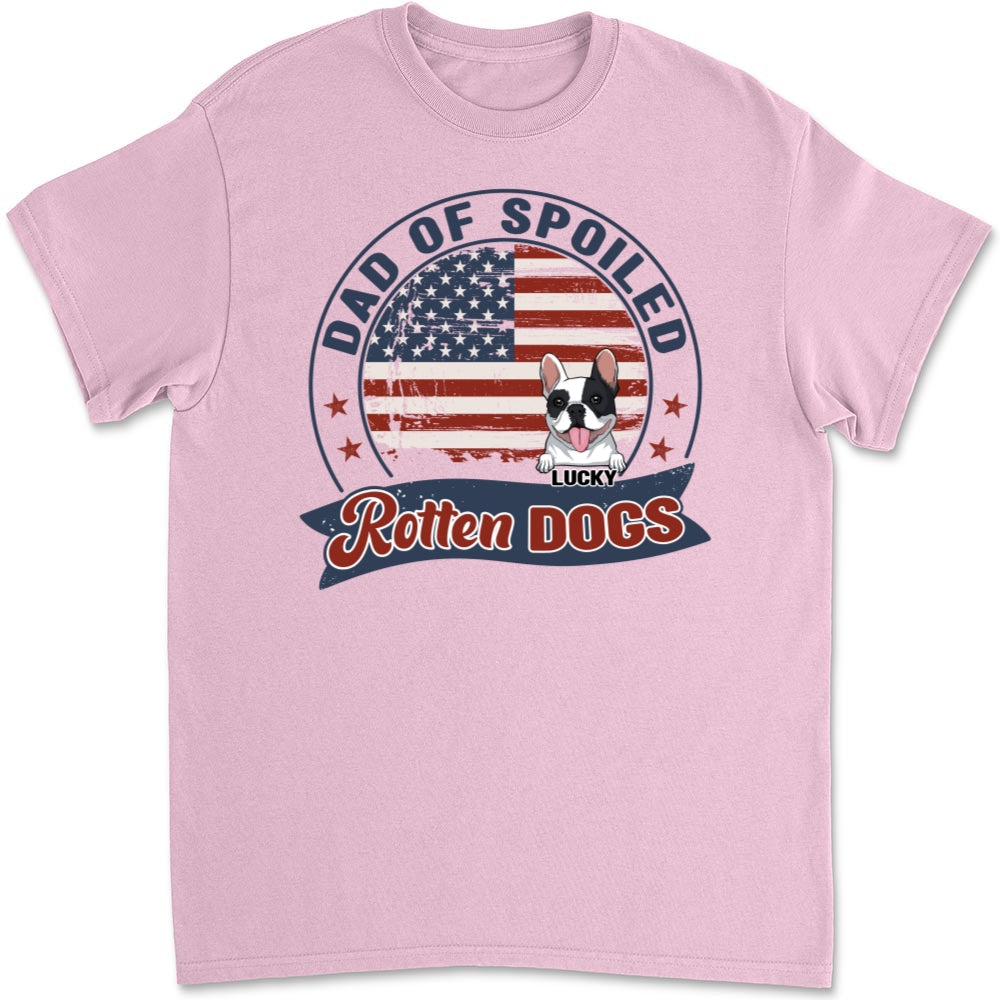 Mom Dad Of Spoiled Rotten Dogs - Customizable Unisex 5.3 oz Personalized T-shirt