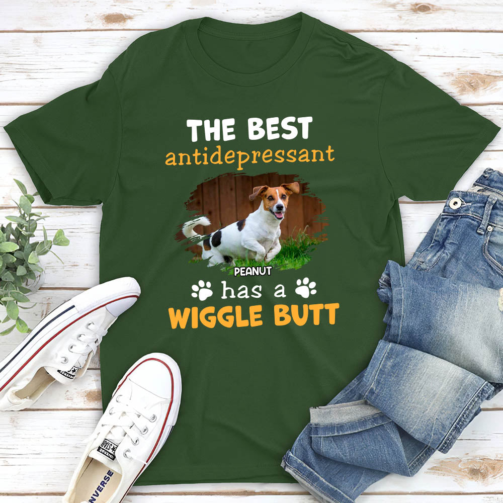Wiggle Butt Personalized Custom Unisex 5.3 oz T-Shirt - Ideal Gift for Pet Lovers