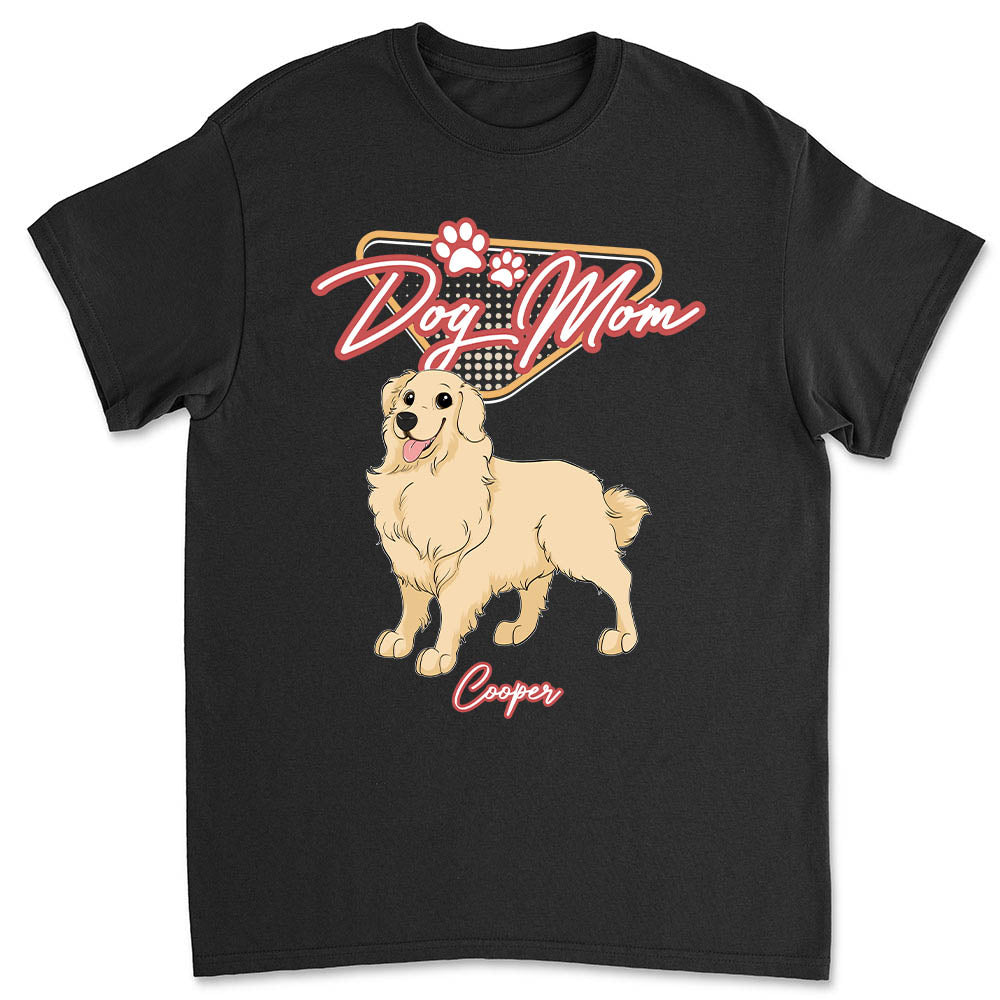 Dog Mom Dad - Personalized Custom Unisex 5.3 oz Heavy Cotton T-shirt