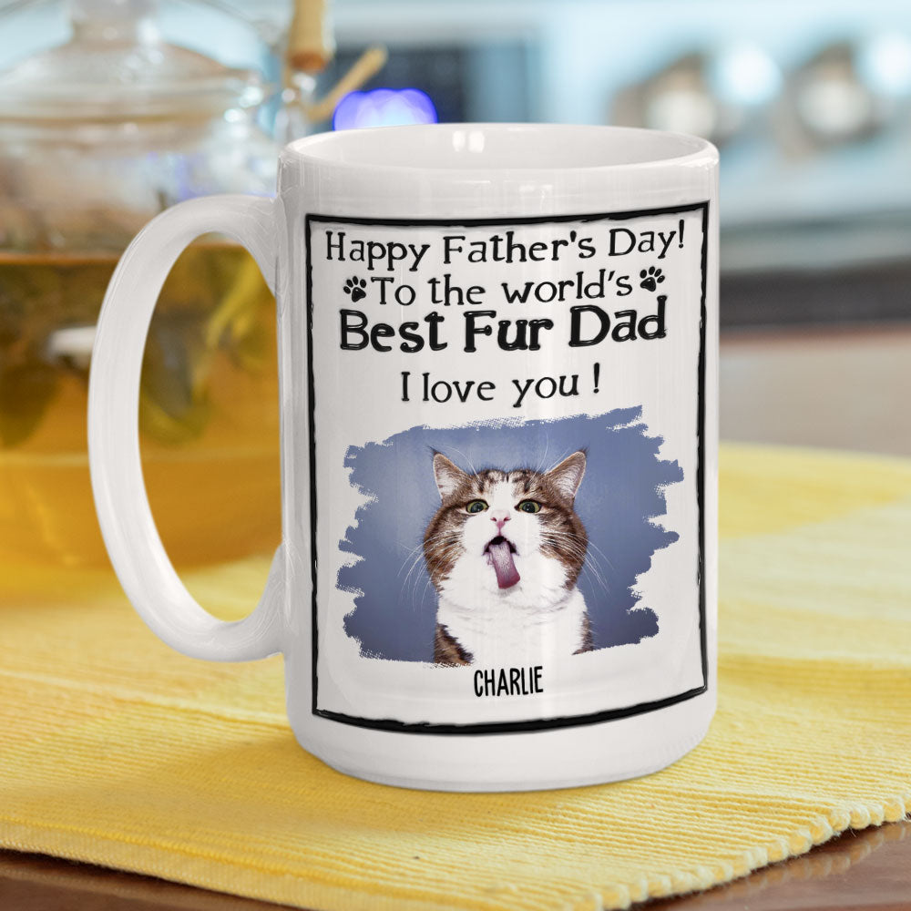 Love Pet Dad - Personalized Custom 3D Inflated Effect 11oz and 15oz Ceramic Mug