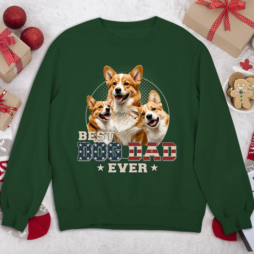 Custom Photo Ultimate Dog Cat Dad Personalized Unisex 8.0 oz Custom Sweatshirt - Ideal Gift for Pet Lovers
